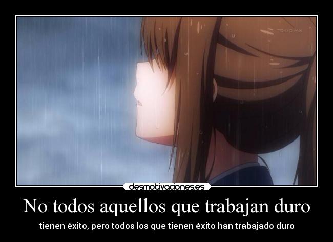 No todos aquellos que trabajan duro - tienen éxito, pero todos los que tienen éxito han trabajado duro