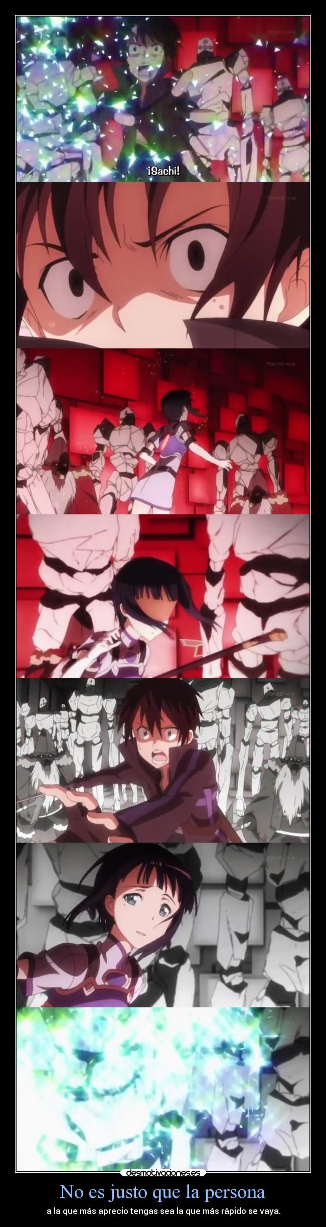 carteles anime sao kirito sachi muere clandominadores ejercitodemar desmotivaciones