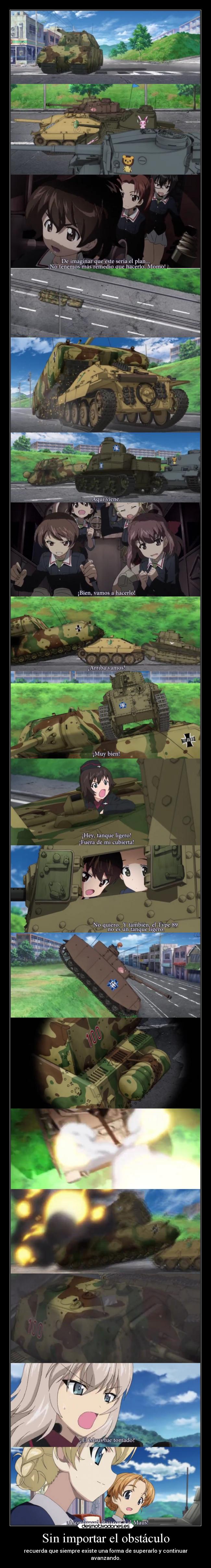 carteles anime sin importar obstaculo recordad siempre existir forma superar continuar avanza raptorhunters desmotivaciones