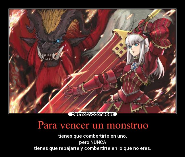 Para vencer un monstruo -