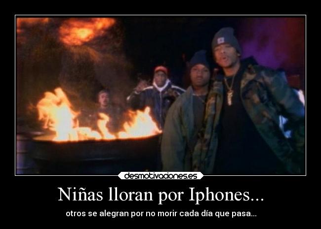 Niñas lloran por Iphones... - otros se alegran por no morir cada día que pasa...