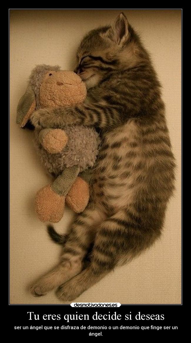 Tu eres quien decide si deseas -