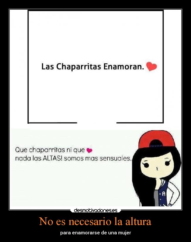 No es necesario la altura - para enamorarse de una mujer