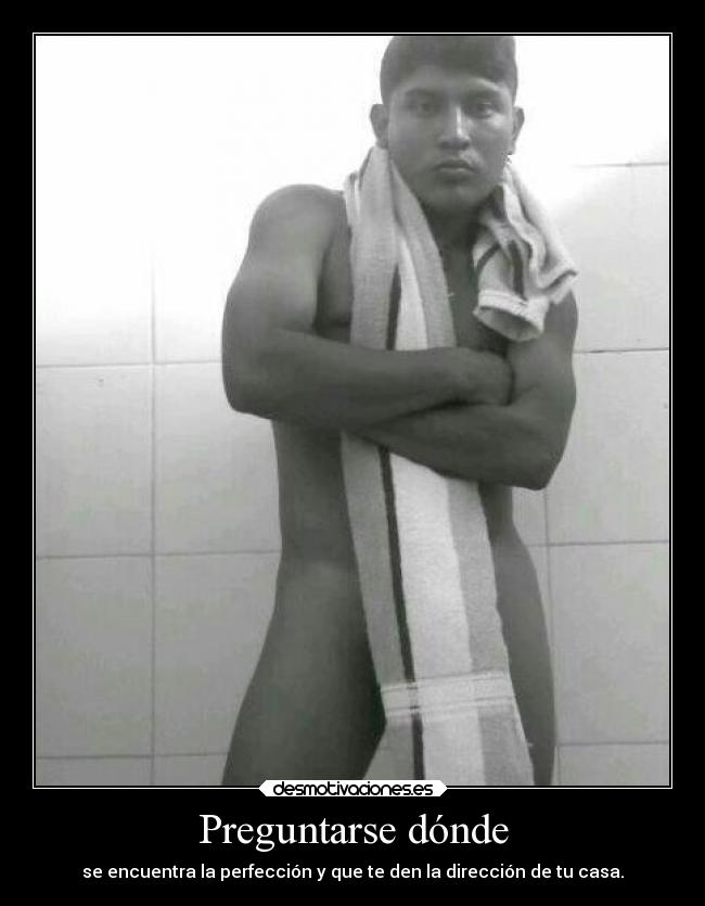 Preguntarse dónde - se encuentra la perfección y que te den la dirección de tu casa.