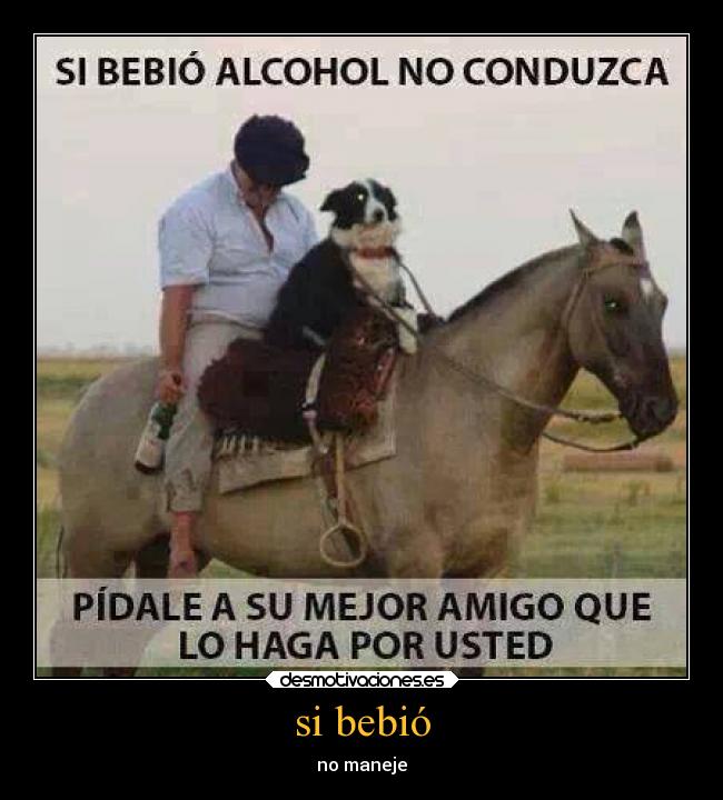 si bebió - no maneje