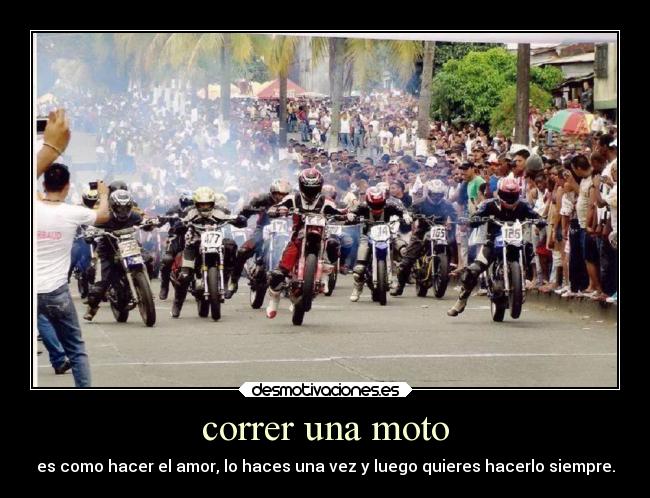 correr una moto -