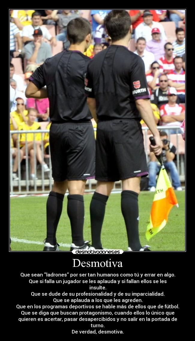 carteles deportes futbol arbitro arbitros desmotivaciones