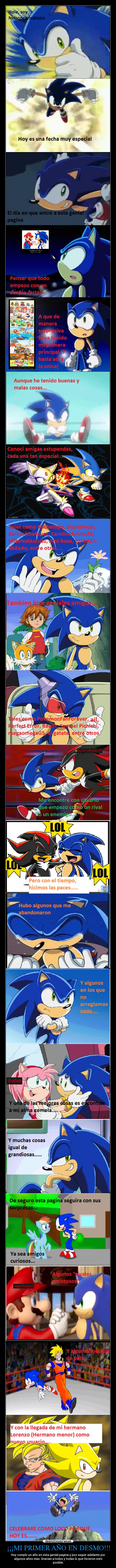 ¡¡¡MI PRIMER AÑO EN DESMO!!! - Hoy cumplo un año en esta genial pagina y juro seguir adelante por
algunos años mas. Gracias a todos y todas lo que hicieron esto
posible.