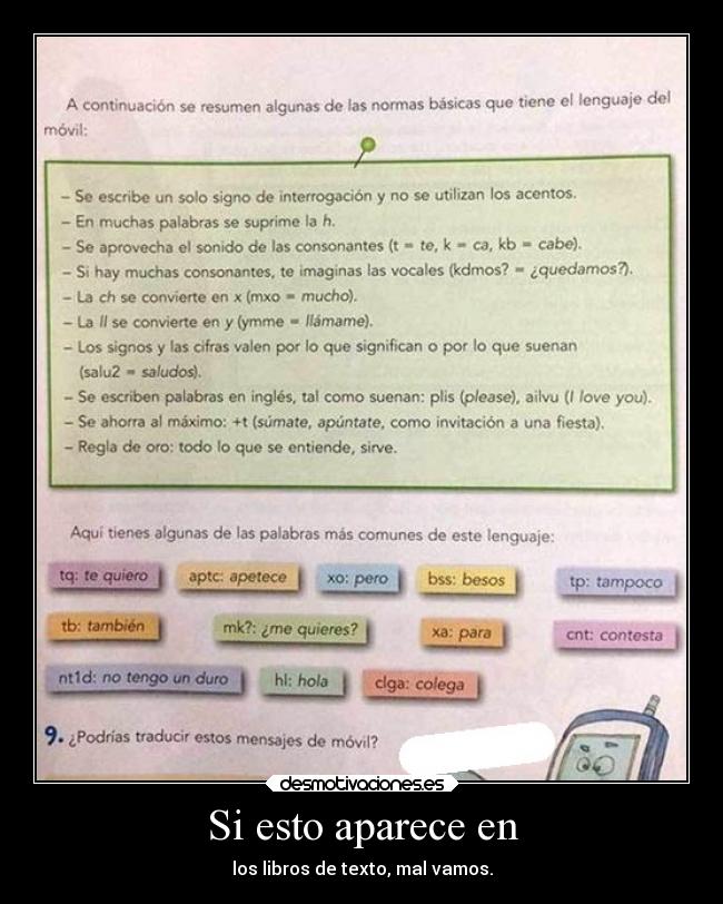 Si esto aparece en - 