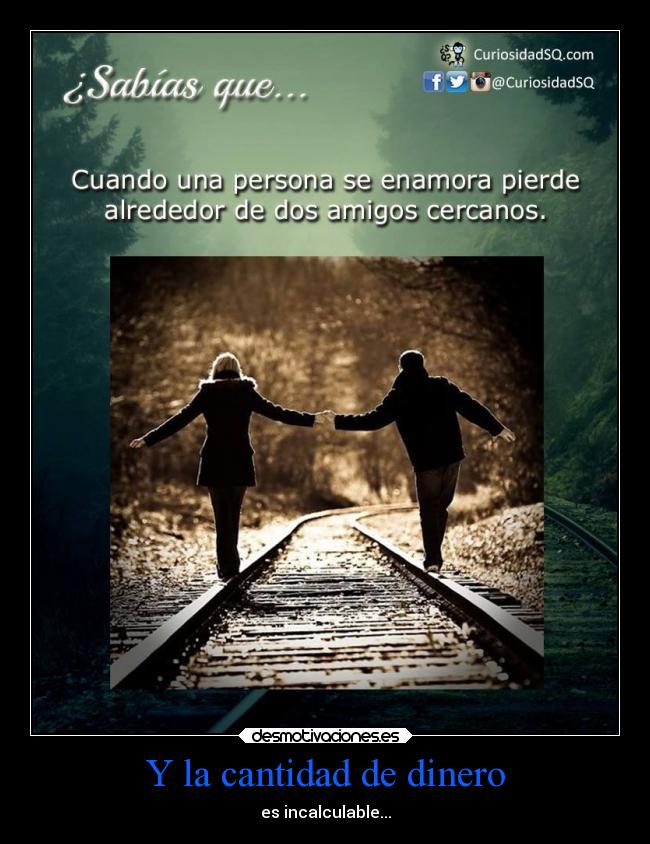 Y la cantidad de dinero -