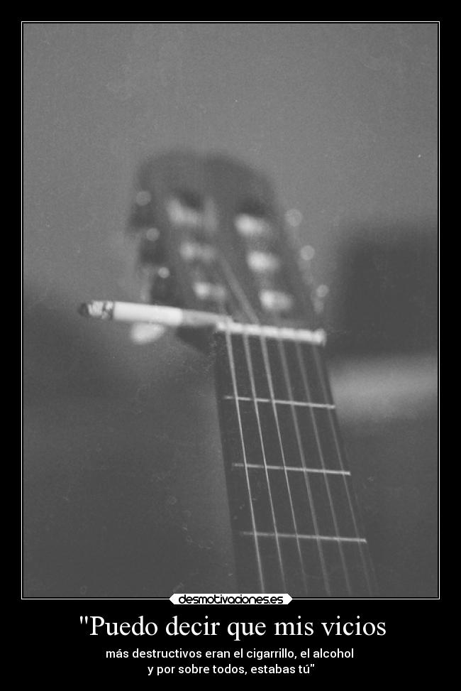 Puedo decir que mis vicios -