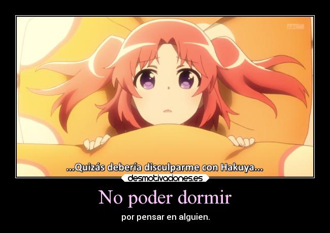 carteles dormir anime mikakunin shinkoukei yonomori kobeni desmotivaciones
