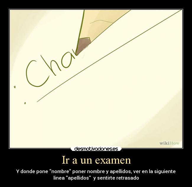 Ir a un examen -