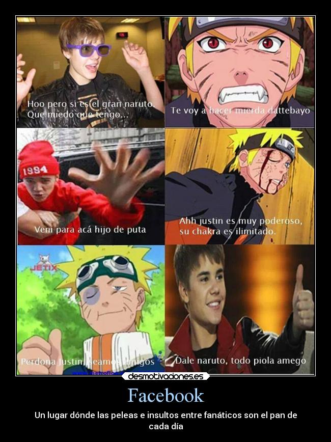 carteles facebook vida naruto mundo mentira internet imposible ignorancia fail facebook enemigo desmotivaciones anime desmotivaciones
