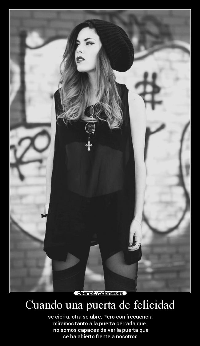 Cuando una puerta de felicidad -