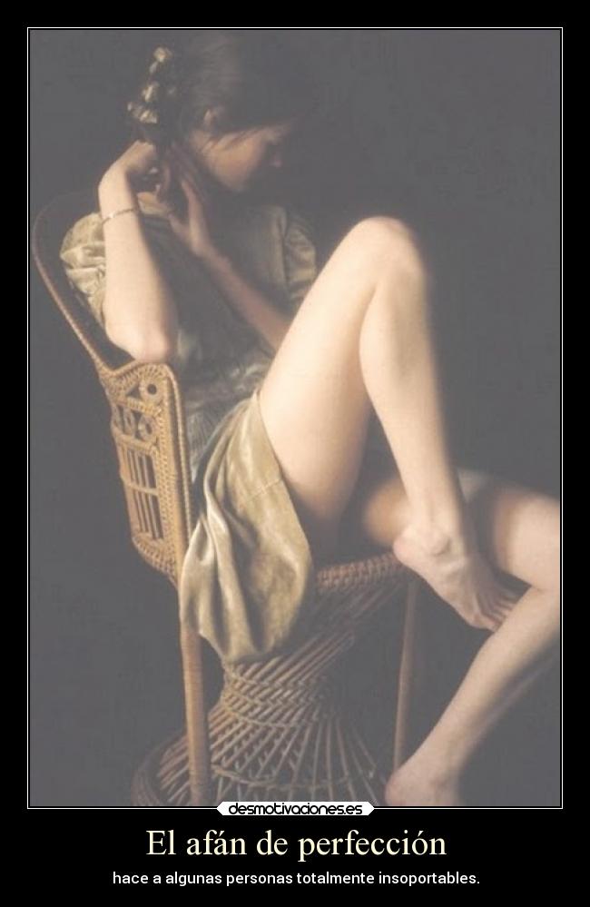 El afán de perfección -