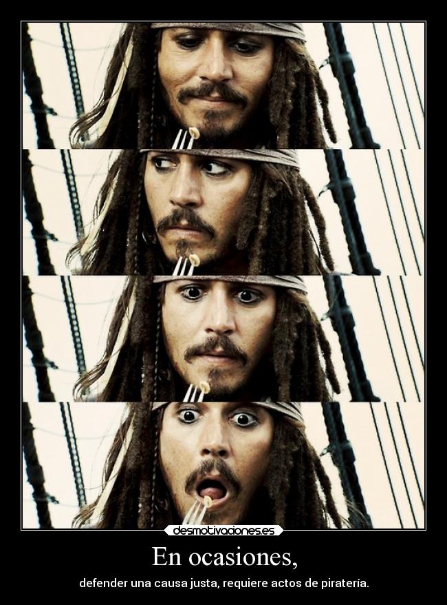 carteles frases piratas del caribe desmotivaciones