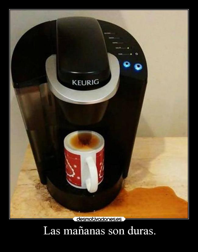Las mañanas son duras. -