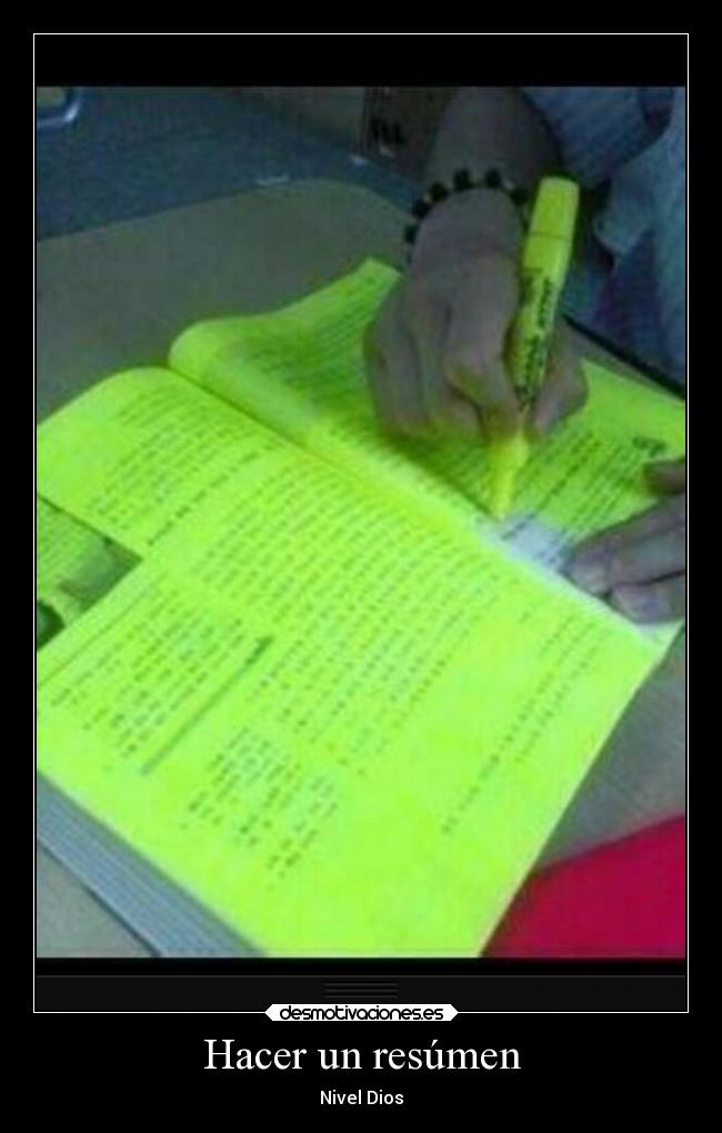 Hacer un resúmen - Nivel Dios
