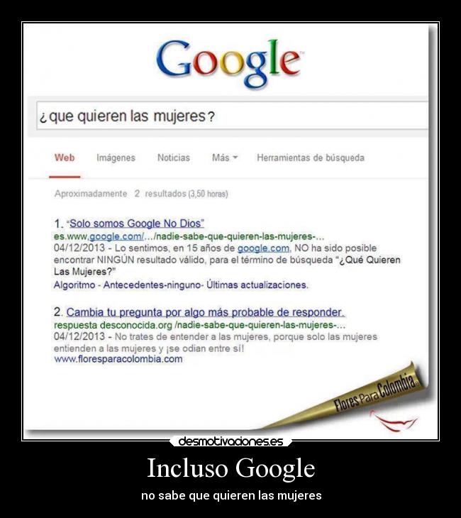 Incluso Google - no sabe que quieren las mujeres
