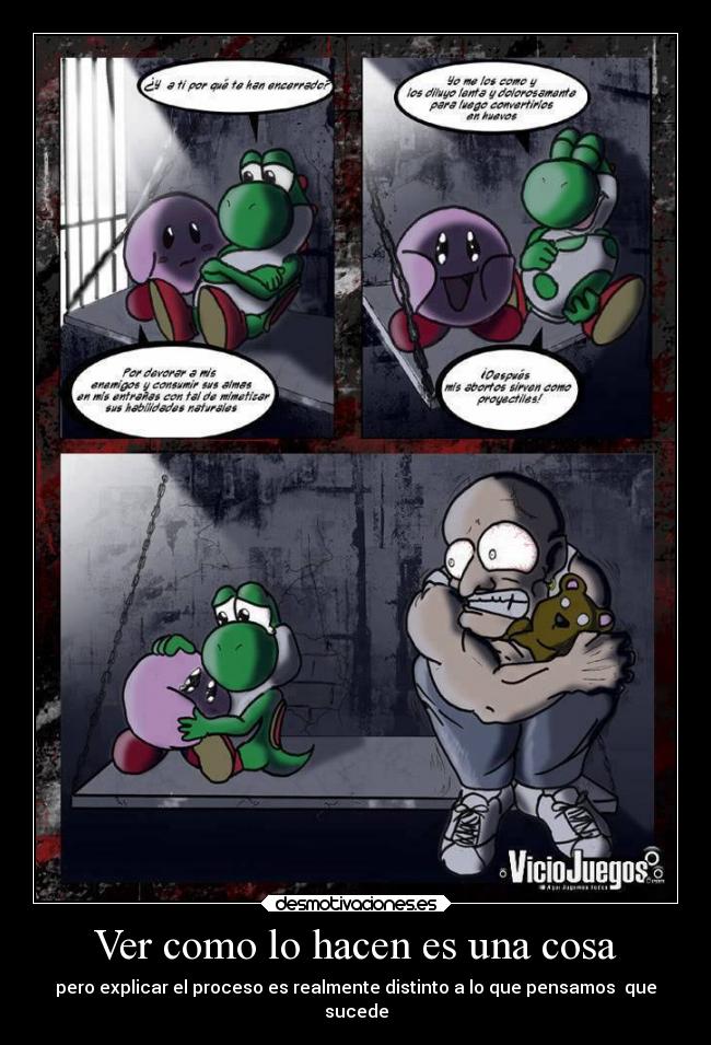 carteles humor graciosas risa yoshi kirby mario mariobros bros desmotivaciones