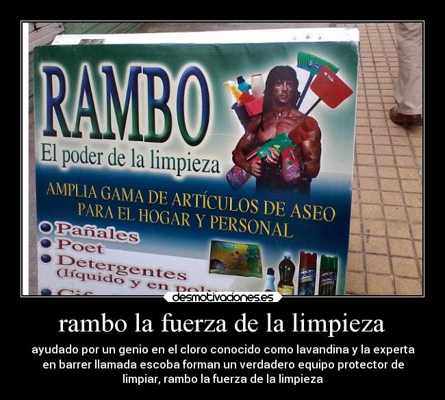 rambo la fuerza de la limpieza -