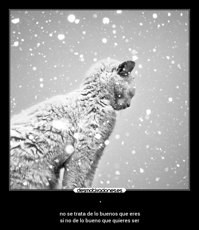 · - no se trata de lo buenos que eres
si no de lo bueno que quieres ser