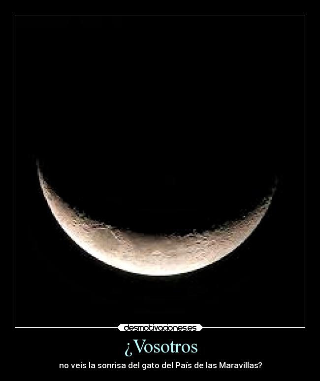 ¿Vosotros - no veis la sonrisa del gato del País de las Maravillas?