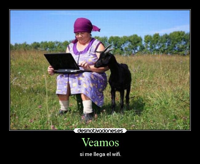 Veamos - si me llega el wifi.