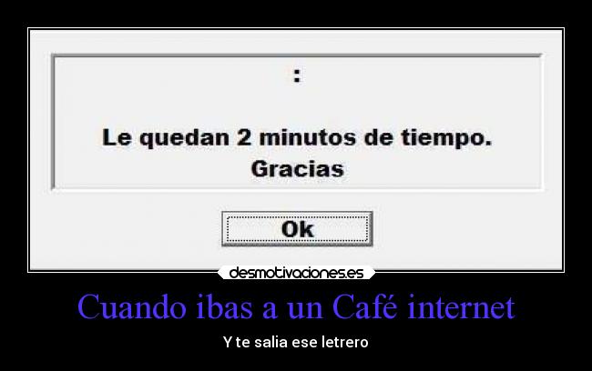 Cuando ibas a un Café internet -