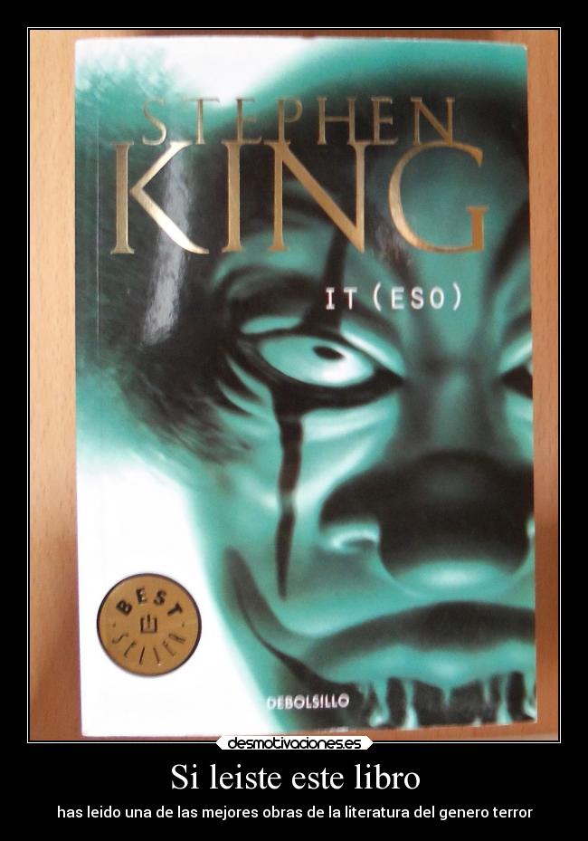 Si leiste este libro - has leido una de las mejores obras de la literatura del genero terror