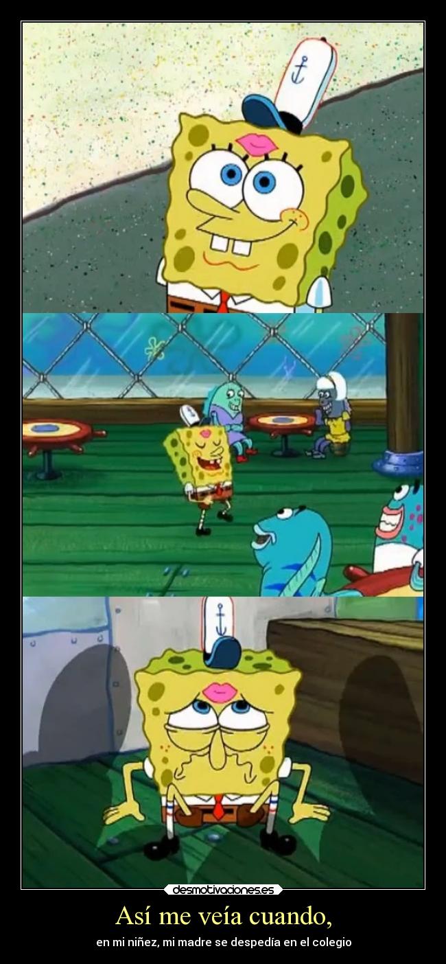 carteles madre escuela despedida con beso desmotivaciones