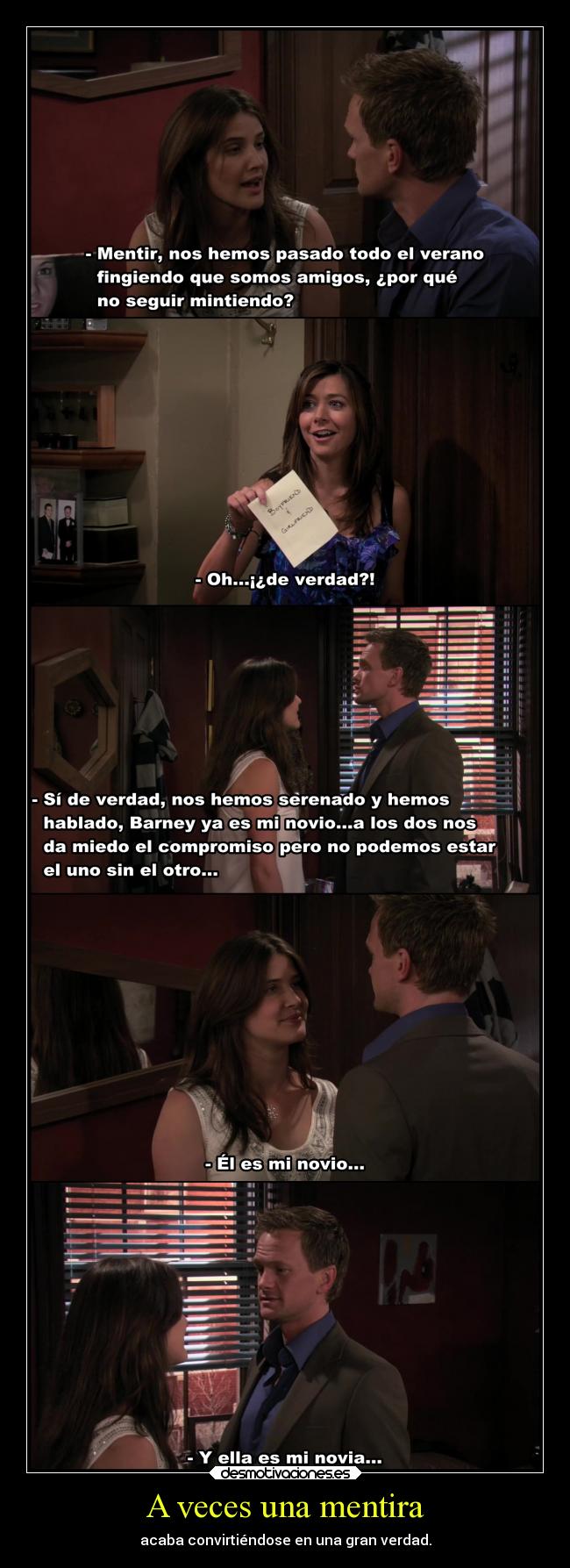carteles mentira ausencia fin 5x01 himym ccavm desmotivaciones