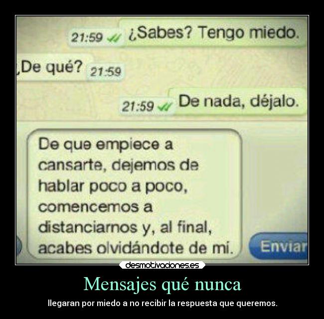 Mensajes qué nunca -