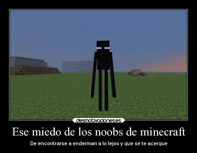 Ese miedo de los noobs de minecraft -