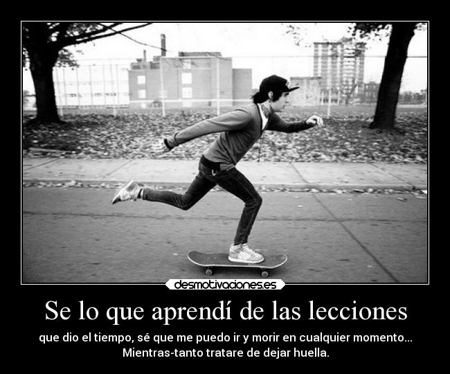 Se lo que aprendí de las lecciones -