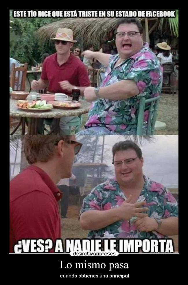 Lo mismo pasa - cuando obtienes una principal