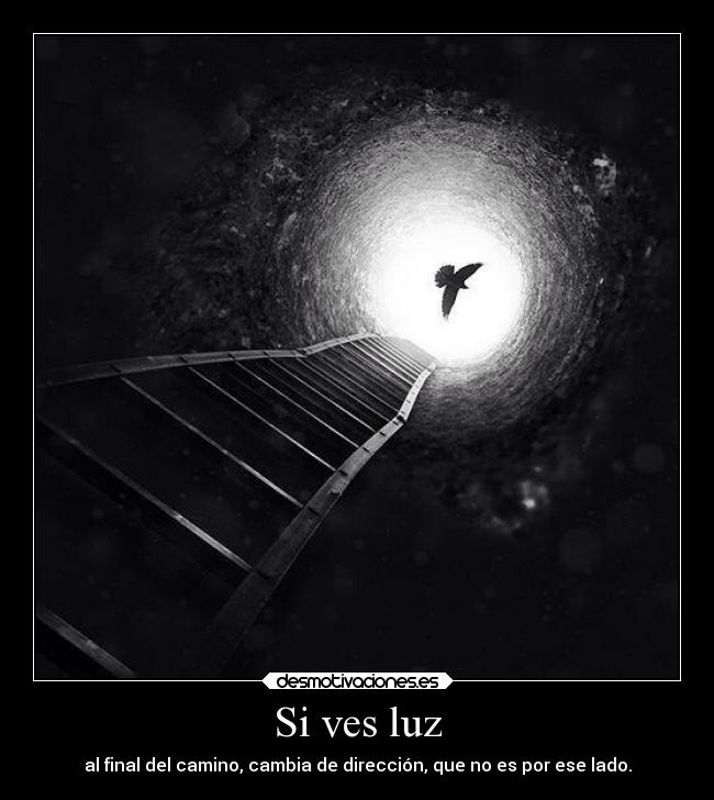 carteles muerte luz tunel final direccion desmotivaciones