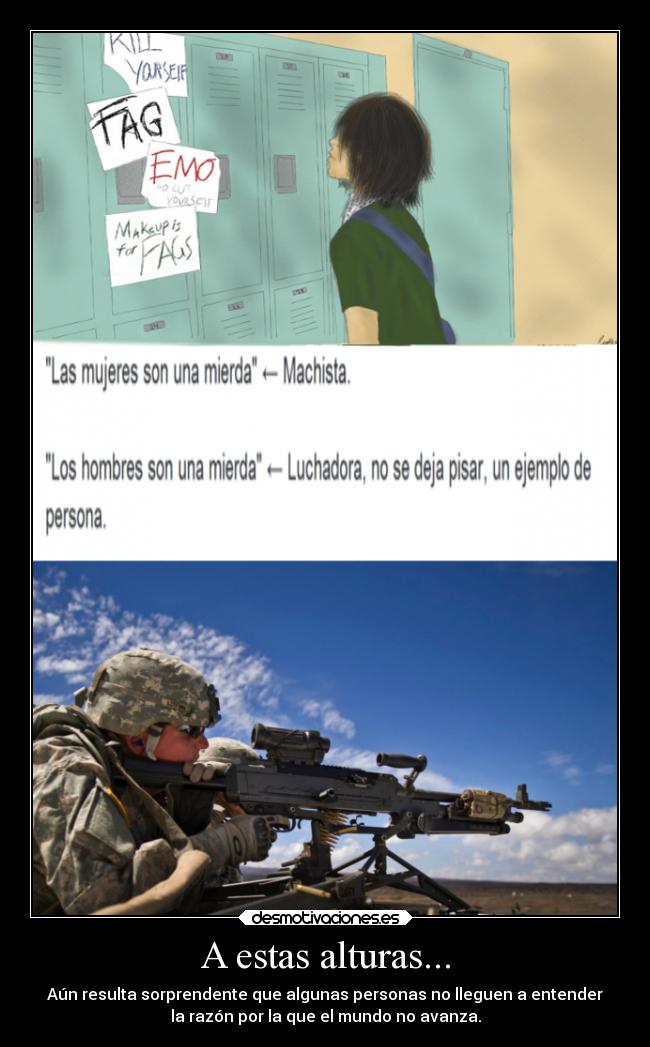 A estas alturas... -