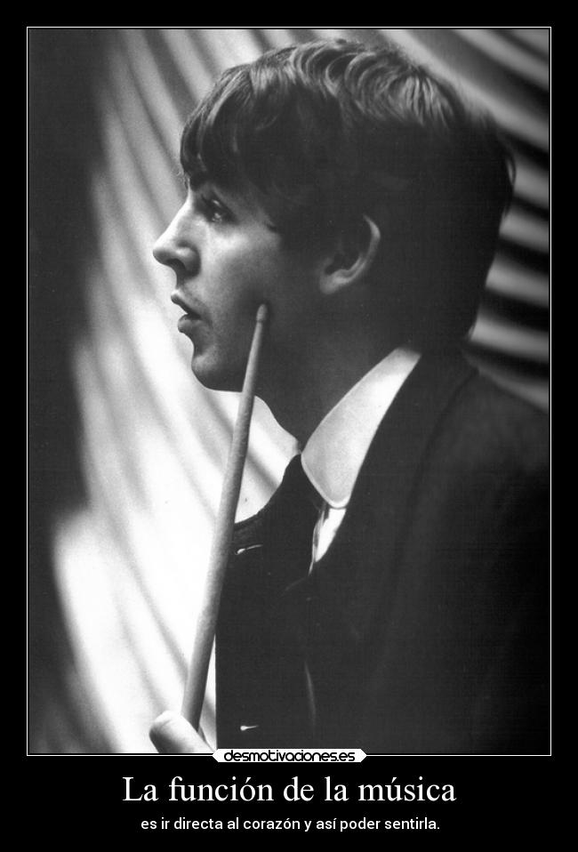 carteles musica amor corazon musica desmotivaciones paul mccartney the beatles desmotivaciones