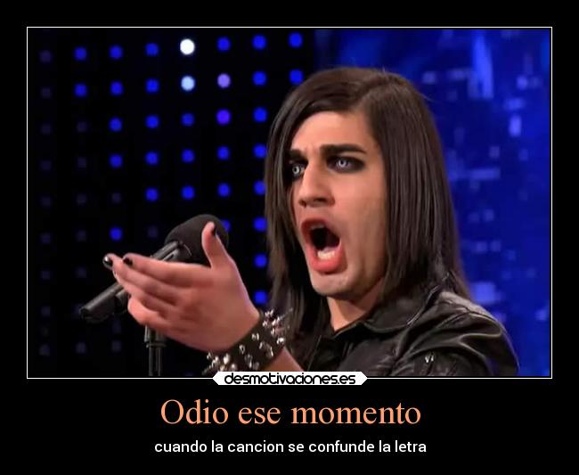 Odio ese momento - cuando la cancion se confunde la letra