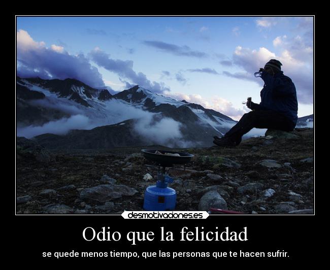 Odio que la felicidad -