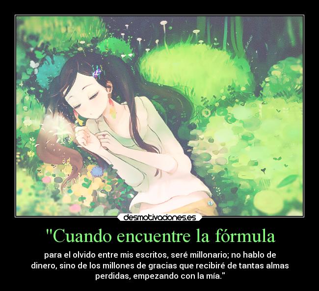 Cuando encuentre la fórmula -