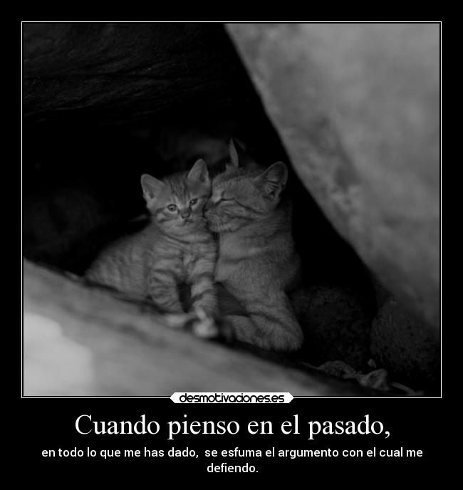 Cuando pienso en el pasado, -