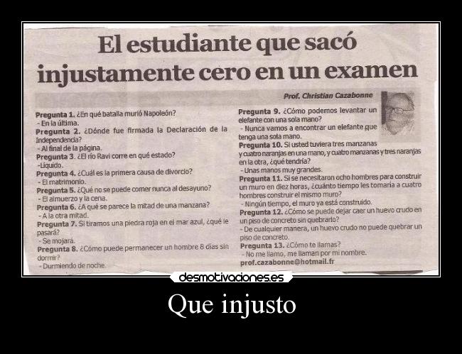 Que injusto -