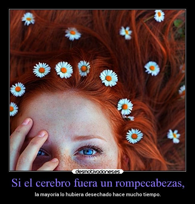 Si el cerebro fuera un rompecabezas, - la mayoría lo hubiera desechado hace mucho tiempo.
