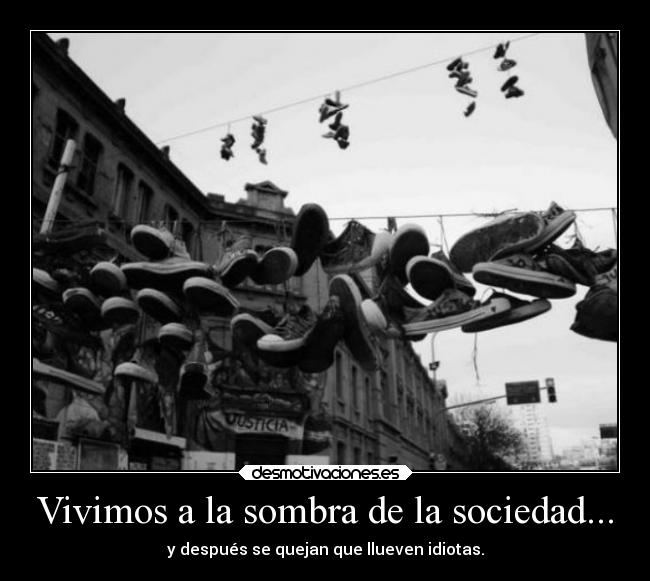 Vivimos a la sombra de la sociedad... -