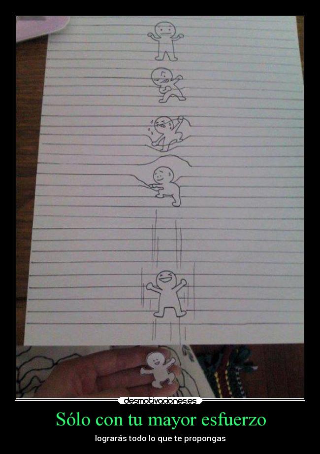 Sólo con tu mayor esfuerzo -
