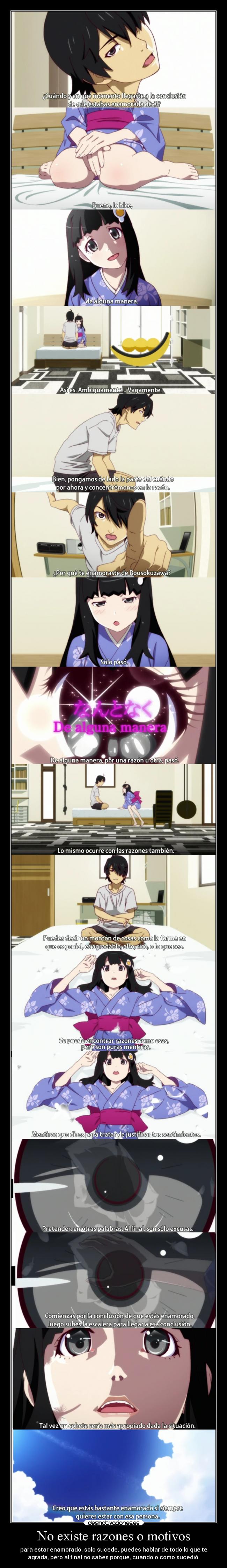 carteles vida amor anime existir razon gustar solo suceder hablar excusa agradar raptorhunters desmotivaciones