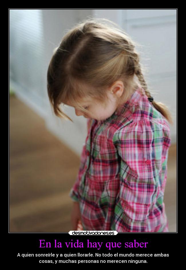 En la vida hay que saber -